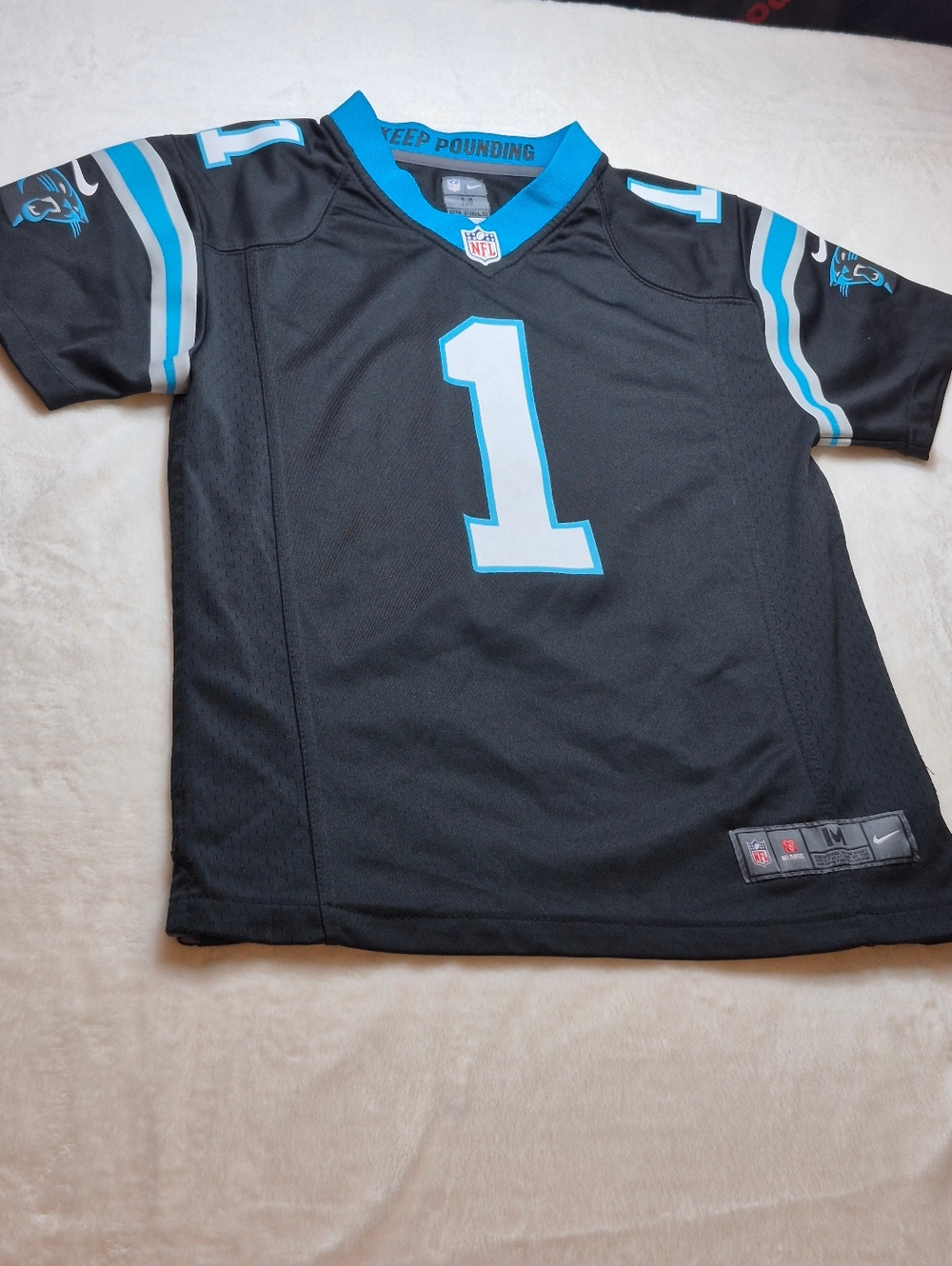 NFL Kids Carolina Panthers #1 Jersey in Black and Blue